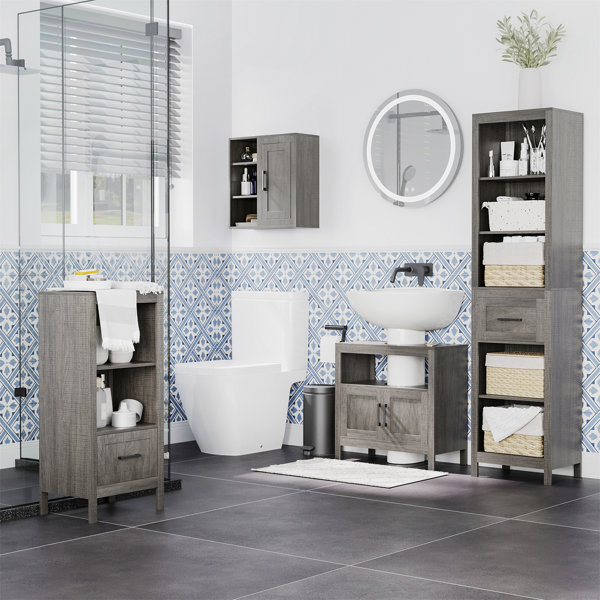 Rebrilliant Nalayah Bathroom Under Sink Cabinet, Bathroom Vanity ...